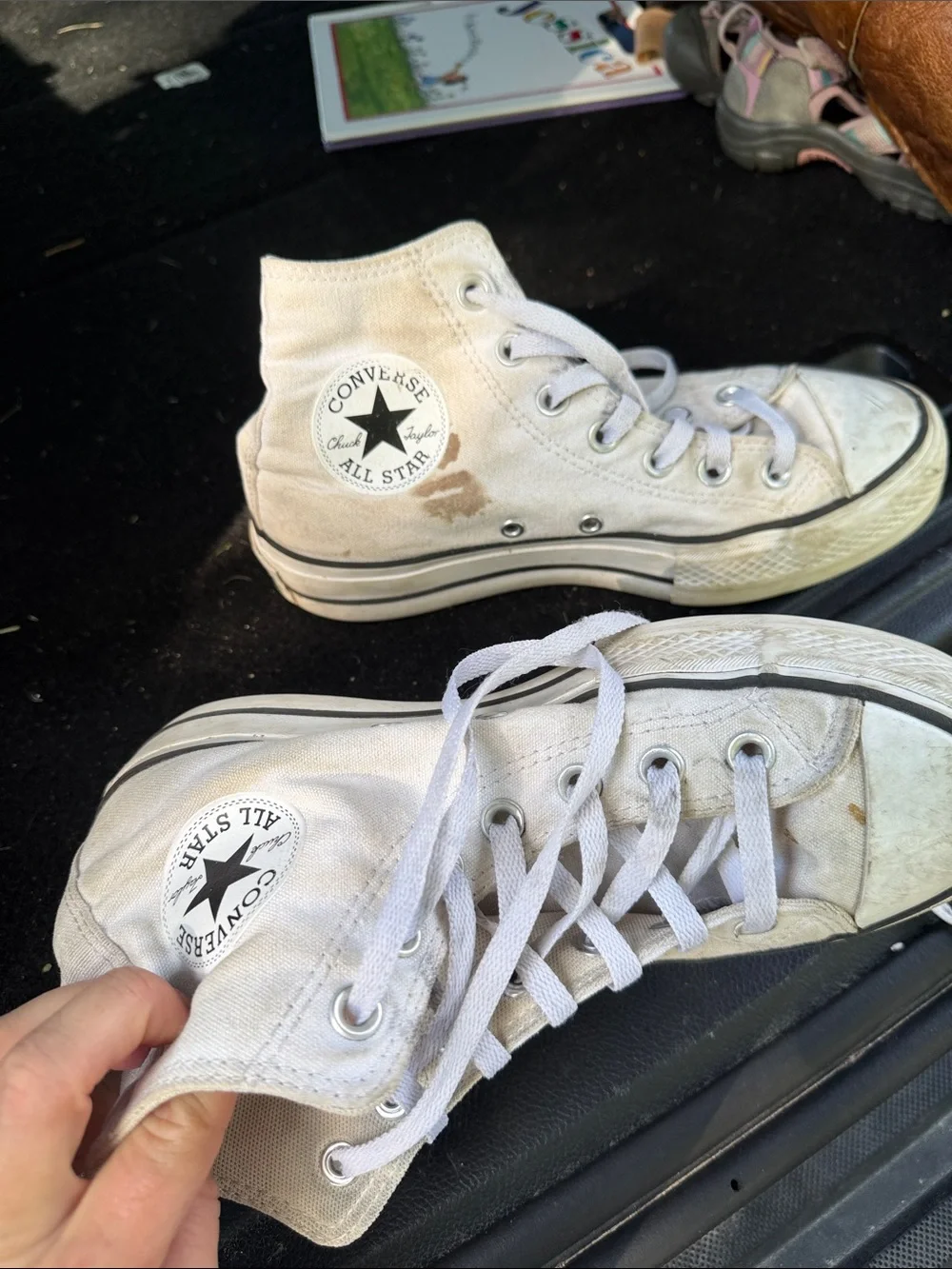 Women’s White High-Top Canvas Sneakers - Converse Style